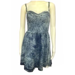 Love Culture Acid Wash Denim Style Dress Medium